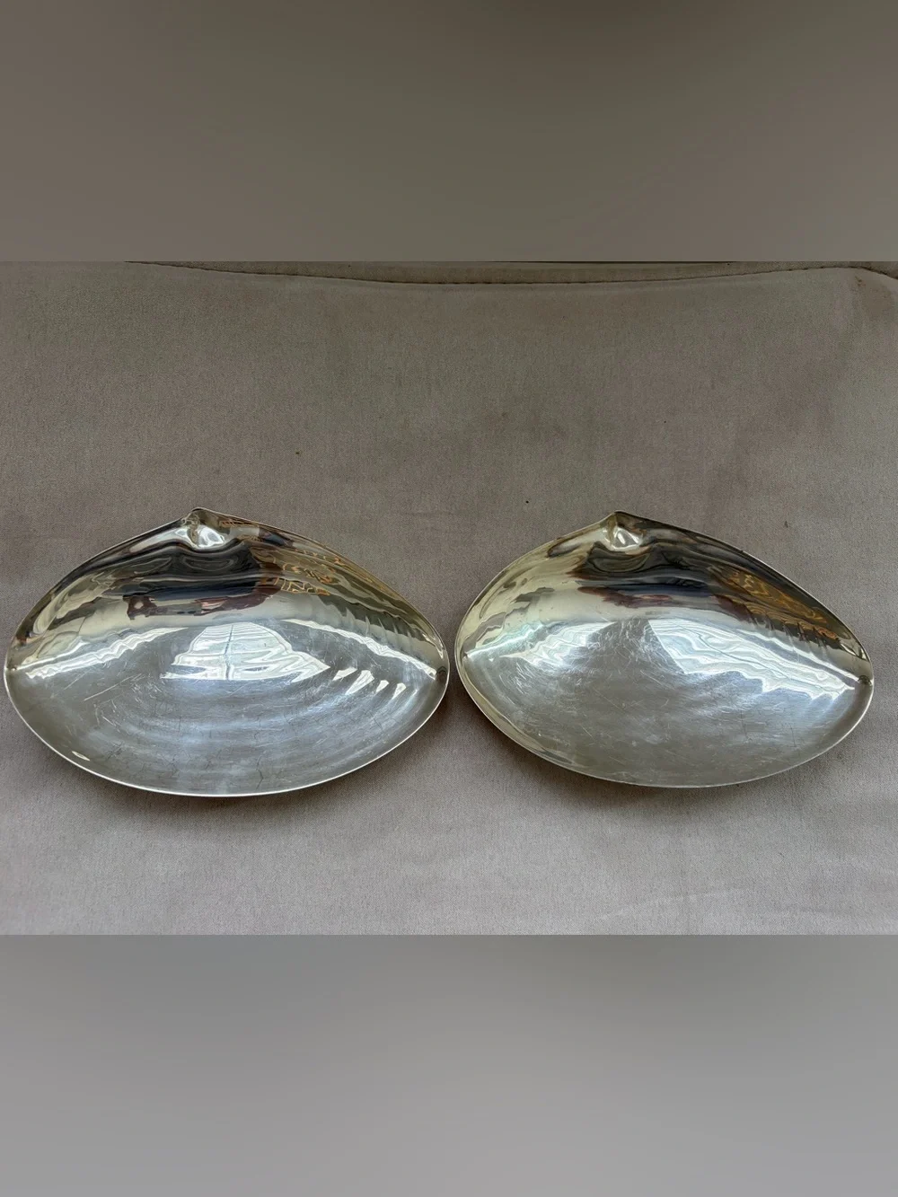Israel Freeman & Son Silver Plate Clam Shell Trinket Dishes Set, 20th Century